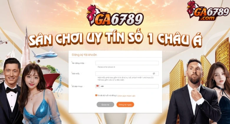 Việc đăng ký tài khoản Ga6789 cực kỳ đơn giản
